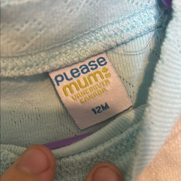 Vintage Beige Dress with Blue Long Sleeve made in Canada 🇨🇦 - Picture 2 of 4